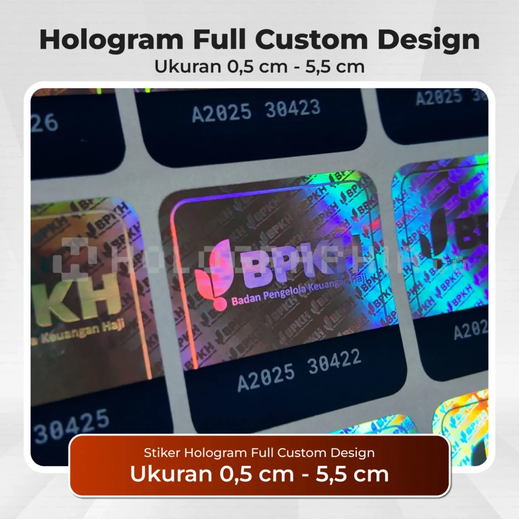 Stiker hologram custom Holographia untuk membuat kemasan produk lebih menarik dan terpercaya