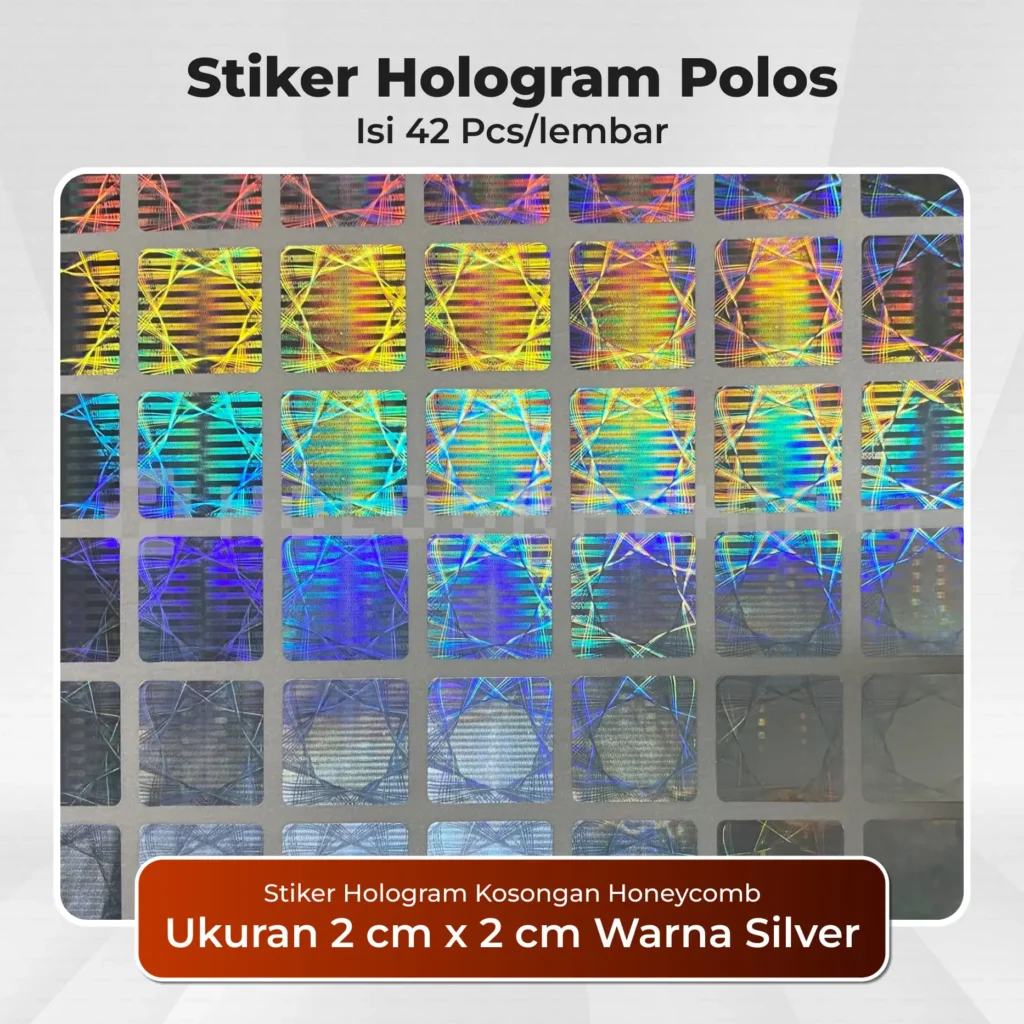 Stiker hologram tahan air dan minyak untuk berbagai jenis kemasan produk