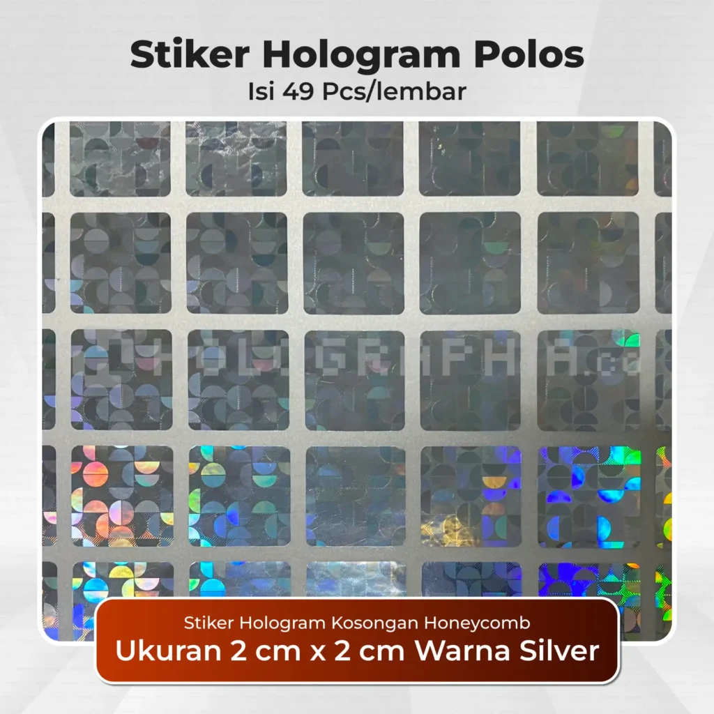 Kemasan produk dengan stiker hologram Holographia yang terlihat premium dan profesional