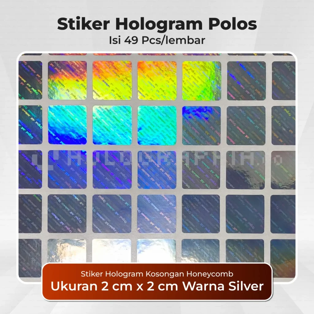 Custom pattern stiker hologram untuk kemasan produk berkualitas