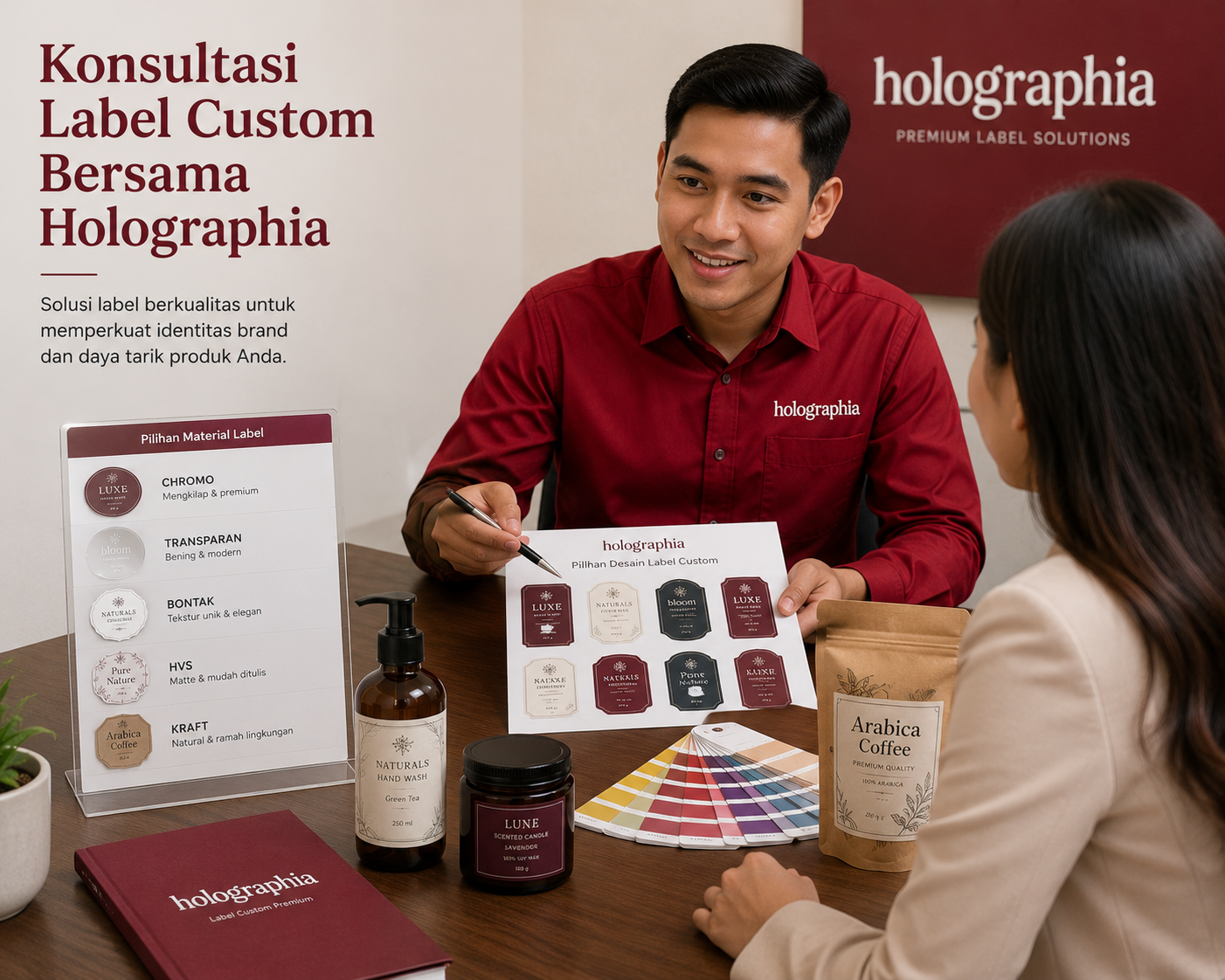 Cetak Label Custom untuk Kemasan Produk: Solusi Branding Profesional dari Holographia