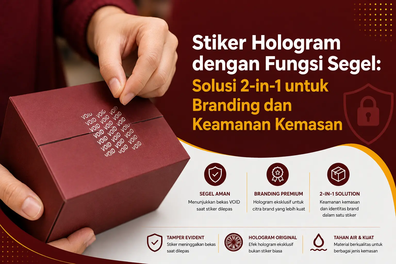 Stiker Hologram dengan Fungsi Segel: Solusi 2-in-1 untuk Branding dan Keamanan Kemasan