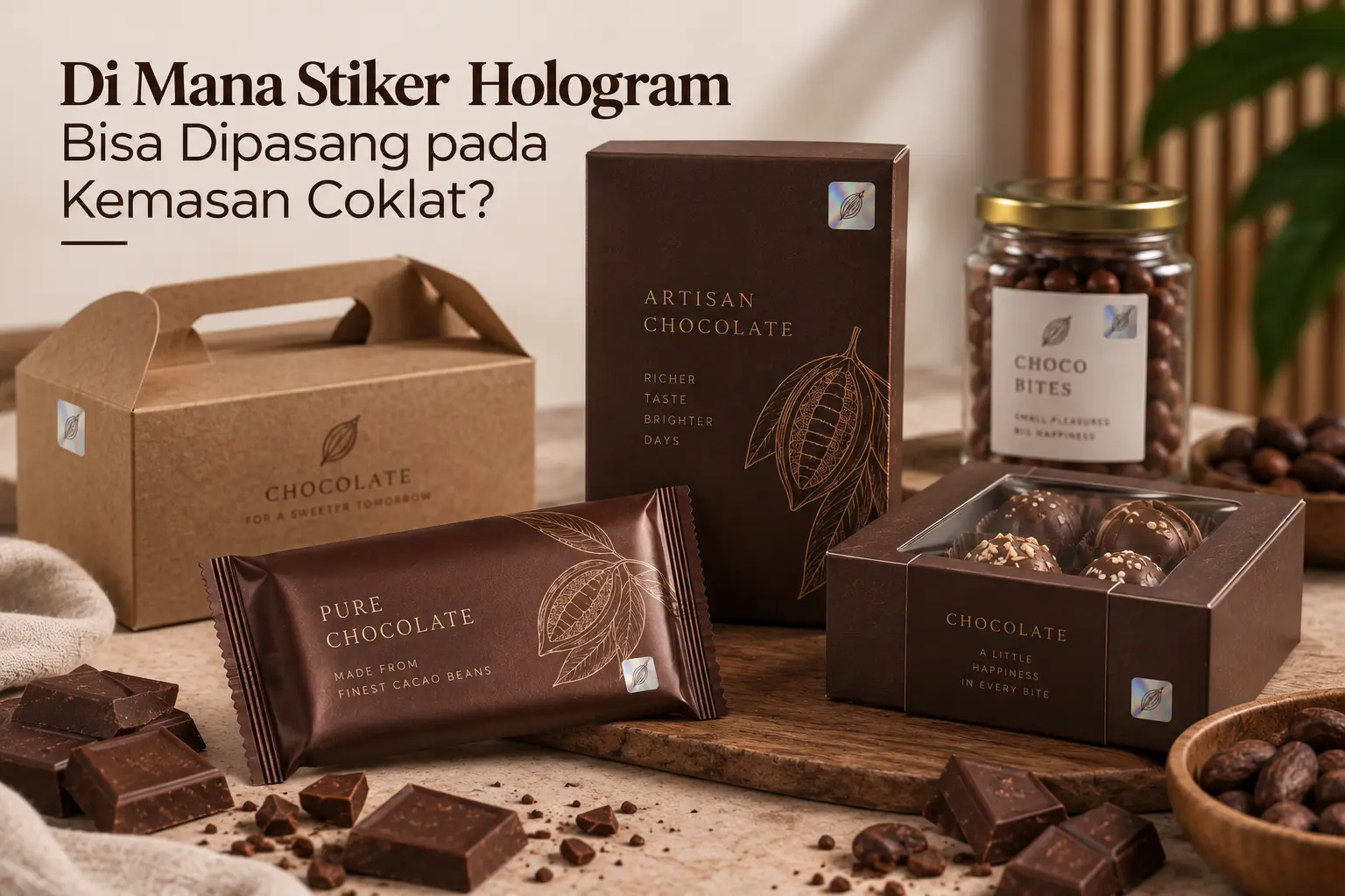Stiker Hologram pada Kemasan Coklat: Bikin Kemasan Lebih Premium dan Terpercaya